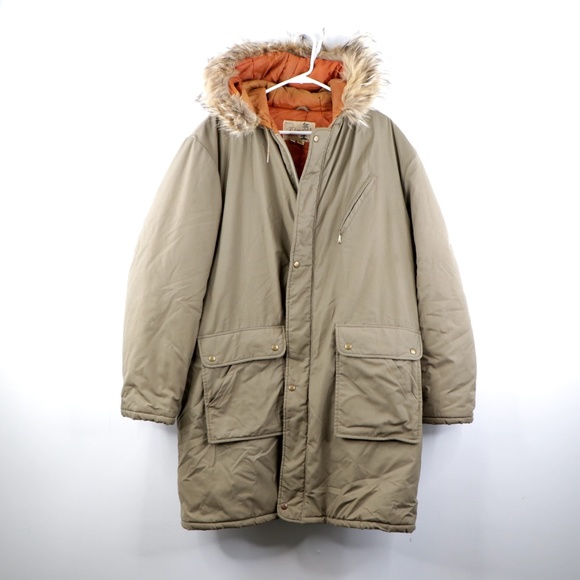 Sears Other - Vintage 70s Faux Trim Military Parka Jacket Green